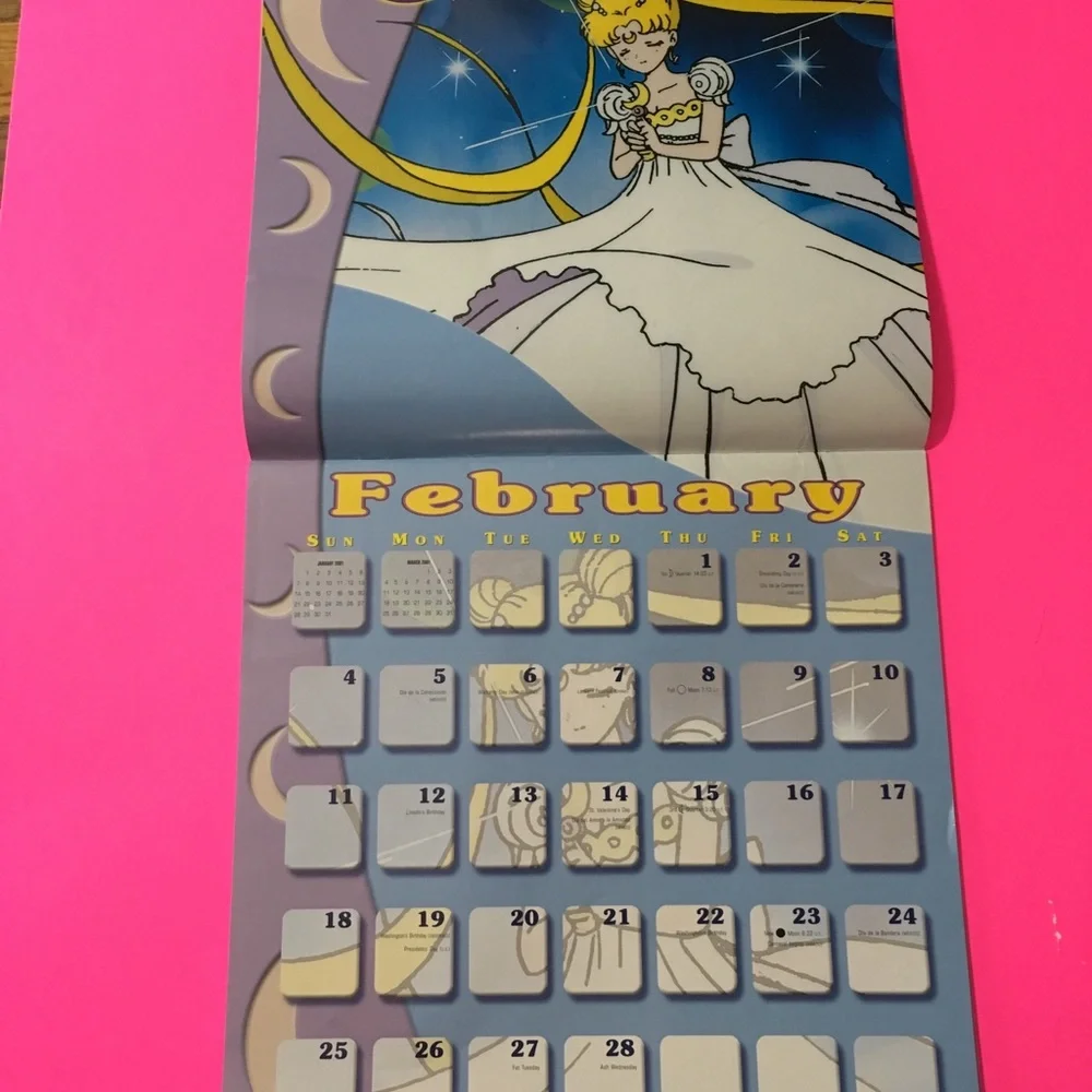 Sailor Moon Calendar 2001 Great Condition